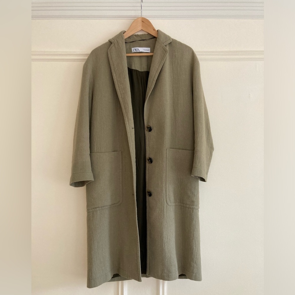 Zara jacket xs green